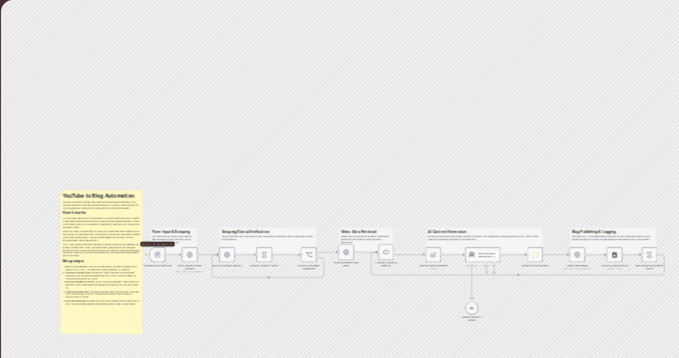 Convert YouTube videos to SEO blog posts with Claude Sonnet and Bright Data workflow diagram