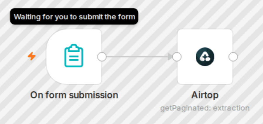 Extract Facebook group posts with Airtop workflow diagram