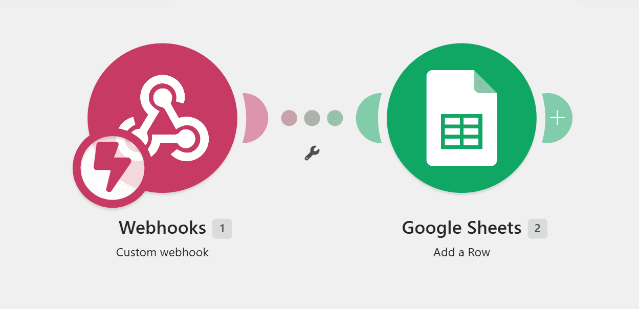 Add Webhook Data to Google Sheets workflow diagram